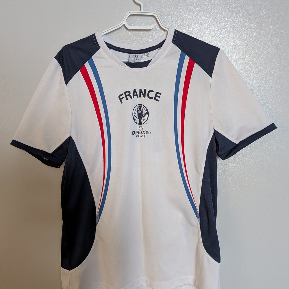 France Euro 2016 White and Blue Men's Shirt